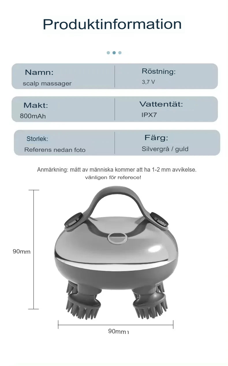 Ny elektrisk hårbottenmassage  apparat  för hår & huvudmassage